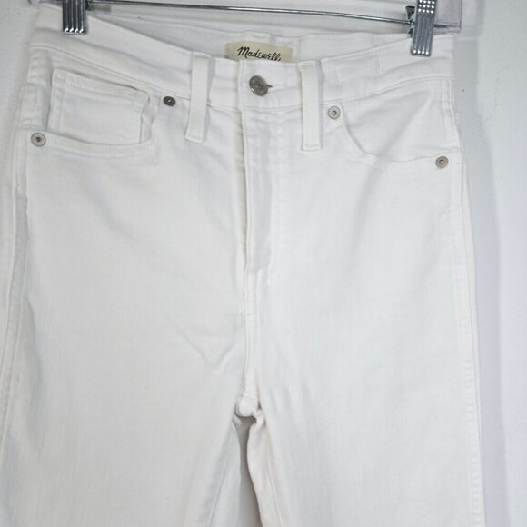 MADEWELL 10” High Rise Skinny White Denim Jeans - Picture 3 of 10